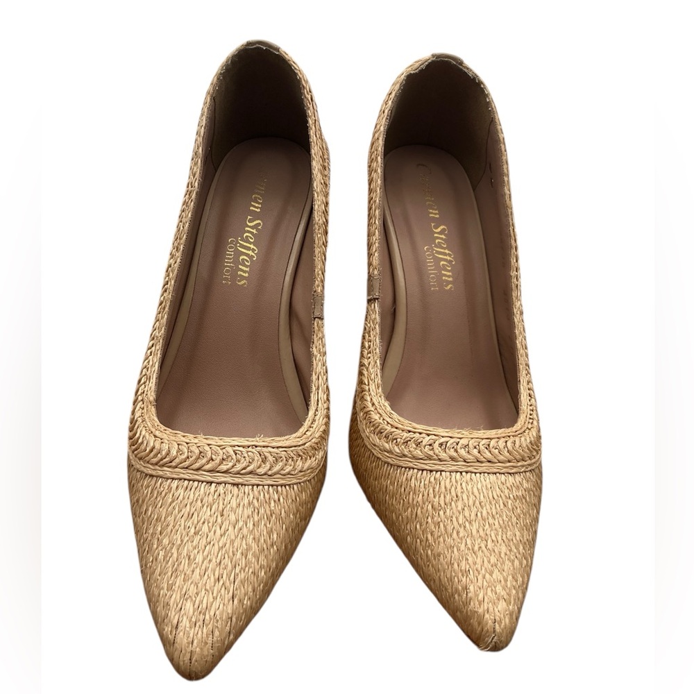 Carmen Steffens‎ tan woven heel size 36-38 Euro US 7